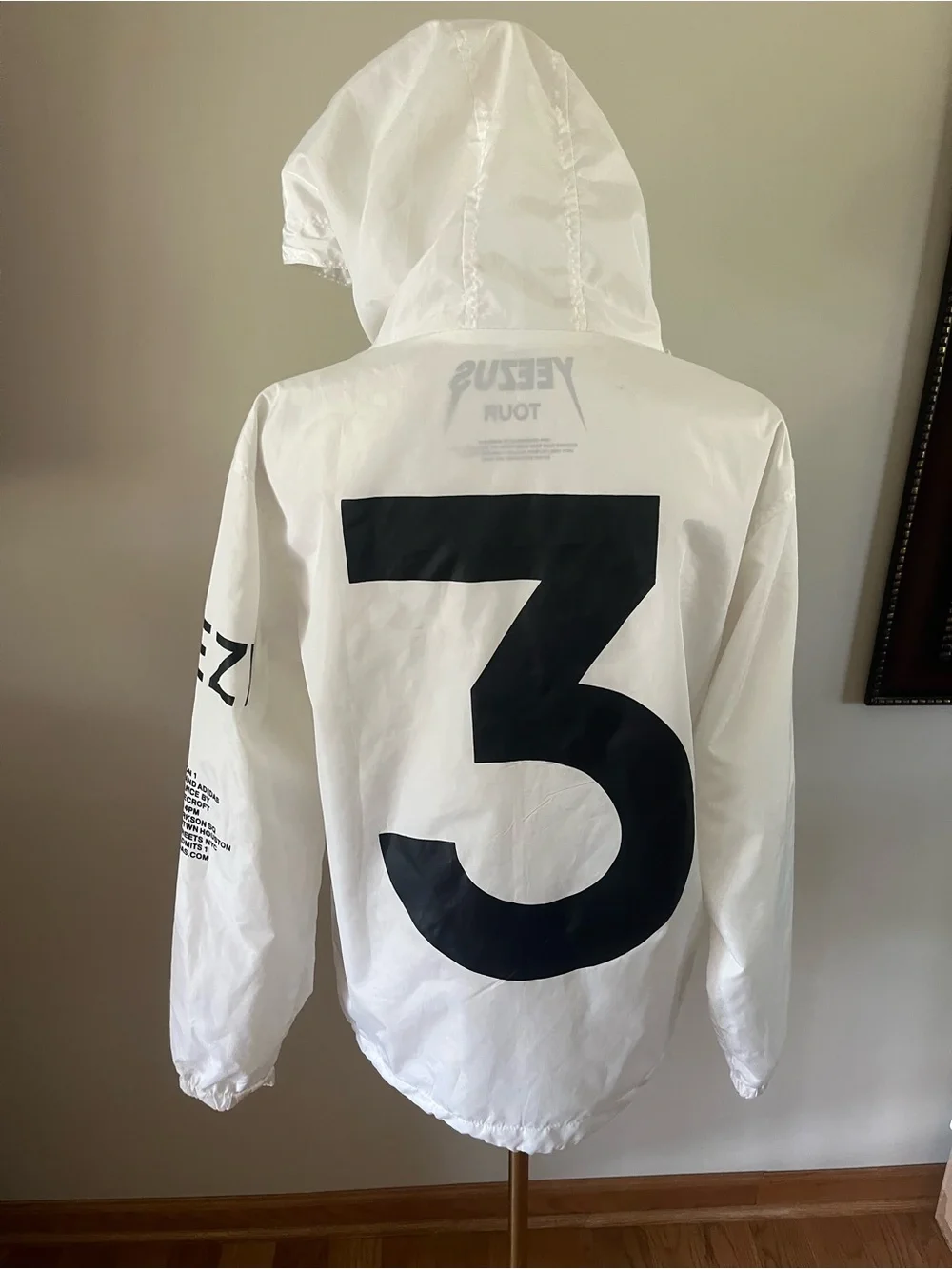 Adidas X Kanye West Yeezus White Tour Jacket Season 1 Windbreaker Womens Small